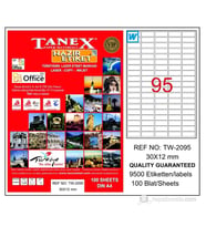 TANEX 30x12mm LASER ETİKET TW-2095