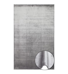 Hoom Rugs Como NAP 01 Antrasit Viskon & Floş Sık Dokuma Modern Salon Halısı