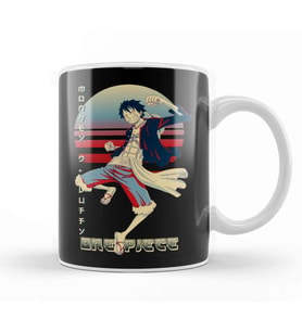 One Piece Luffy D Monkey Kupa Bardak Porselen