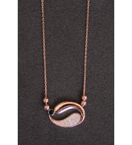 Bella Gloria Siyah Balık Rose Gümüş Kolye (TGK0145)