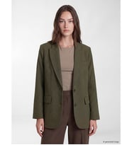 LCW Modest Yeşil Ekose Kadın Blazer Ceket