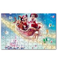 Cakapuzzle Uçan Arabada Mickey, Minnie Mouse ve Goofy Puzzle Yapboz MDF (Ahşap) (120 Parça)