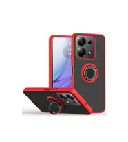 Xiaomi Redmi Note 13 Pro 4G Montreal Yüzüklü Silikon Kapak - Kırmızı
