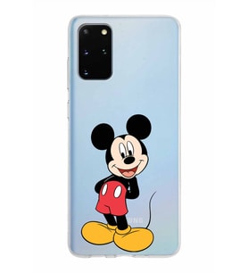 Samsung Galaxy S20 Plus Kapak Mickey Mouse Tasarımlı Şeffaf Silikon Kılıf