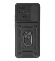 Redmi 10C Kılıf Pars Lens Yüzüklü Silikon - Siyah
