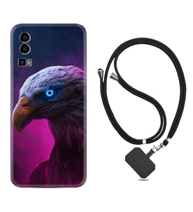 General Mobile Gm 23 Kılıf Silikon Boyun Askılı İpli Desenli Silikon Kartal 1622