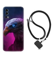 General Mobile Gm 23 Kılıf Silikon Boyun Askılı İpli Desenli Silikon Kartal 1622
