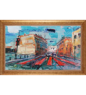 ALTIN ÇERÇEVELİ PASPARTULU TABLO CR347