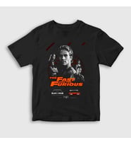 Presmono Unisex Çocuk Siyah Paul Walker Fast And Furious Hızlı Ve Öfkeli T-Shirt 433912tt