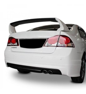 Honda Civic FD6 (2006-2011) Mugen Arka Tampon Eki - Difüzör (Plastik)