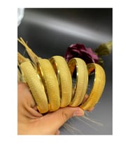 22 Ayar Altın Kaplama Dokulu 5'li 1.5 Cm Bilezik - Hediyelik Bilezik