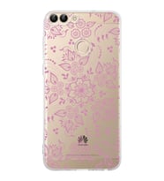 Huawei P Smart  Kamera korumalı Kapak Nostalji Desen Tasarımlı  Şeffaf Kılıf