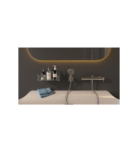 Decorev DC-5553 Dekoratif Banyo Mutfak Balkon Çok Kullanışlı Metal Sepet Krom 