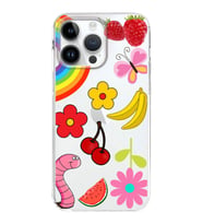PrintiFy Apple  iPhone 14 Pro Max ile Uyumlu 1mm Slim Fit Water Color 5 Baskılı Şeffaf  Kılıf