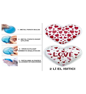 SIA 2 ADET KALPLİ CEP SOBASI,EL ISITICI,SICAK SU TORBASI PVC 9cm