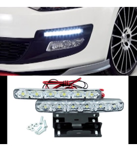 6 Ledli Gündüz Farı Gündüz Ledi DRL Led Lamba 18W Su Geçirmez