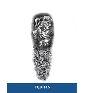 TQB-116 KURUKAFA VE KADIN DESEN GEÇİCİ KOL DÖVMESİ-TATTO