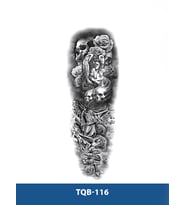 TQB-116 KURUKAFA VE KADIN DESEN GEÇİCİ KOL DÖVMESİ-TATTO
