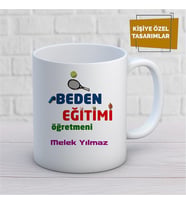Kişiye Özel İsim Yazılabilir Beden Eğitimi Öğretmeni Kupa Bardak