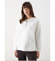 LCW Comfort Beyaz Dik Yaka Kadın Sweatshirt