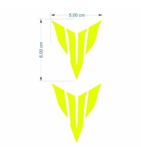 YAMAHA Yamaha Mt Logo 5 X 5 Cm Flo Sarı Sticker 2 Li