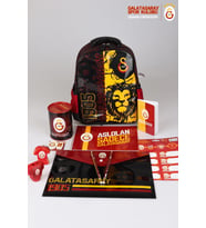 YENİ SEZON LİSANSLI GALATASARAY ANAOKUL ÇANTASI İLE 14 PARÇA KIRTASİYE OKUL SETİ (Siyah)