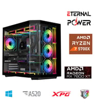 ETERNAL POWER RYZEN 7 5700X 32G DDR4 1TB M.2 RX7800XT A520 A650W
