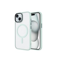 Apple iPhone 15 Uyumlu Kılıf Mat Arka Yüzey Wireless Şarj Özellikli Zore Flet M-safe Kapak (Açık Yeşil)