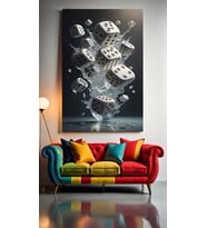 UÇUŞAN ZARLAR Ev Duvar Salon Güzellik Salonu Ofis Dükkan Dekarasyon Kanvas Tablo (Çok Renkli)