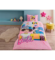 Barbie Bright Standart Pamuk Nevresim Takımı, Pembe, Tek Kişilik