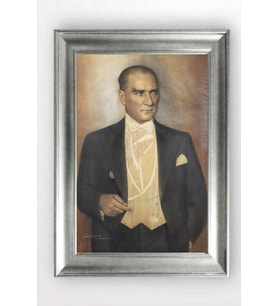 Gümüş Çerçeveli Atatürk Tablo a780