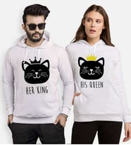 Tshirthane Cat King Cat Queen Sevgili Kombinleri Kapüşonlu Kombini (Tek Ürün Fiyatıdır.)