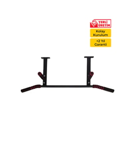 Siyah Güçlü Tavana Montaj Barfiks (80 - 100 CM)