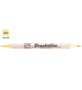 Zig Brushables 2 Renk Tonu Fırça Uçlu Marker Kalem 502 Butter 