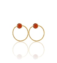 Kadir Jewellery 22 Ayar Altın Kaplama Kadın Halka Küpe -El İşçiliği Ve Hipoalerjenik Küpe