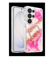 Onegif Samsung Galaxy S26 Ultra Lotus Simli Magsafe Kapak - Pembe