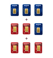 Nadir Gold 24 Ayar 15 Gram Külçe Altın (4 Adet 2,5 Gram Külçe Altın + 5 Adet 1 Gram Külçe Altın )