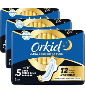 Gece Ekstra Plus (Boy 5) 5 Adet Hijyenik Ped 3lü paket