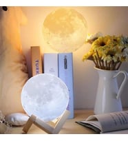 3D Ay  Mom Sarı Renk Gece Lambası  *STAND HEDİYELİ*