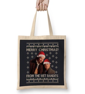 Merry Christmas From The Wet Bandits Home Alone Bez Çanta Uzun Saplı