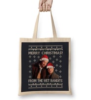 Merry Christmas From The Wet Bandits Home Alone Bez Çanta Uzun Saplı