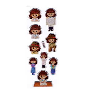 Sticker Kabartmalı Stiker Defter, Planlayıcı izci kız (cb487) 16x7 cm
