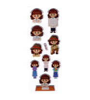 Sticker Kabartmalı Stiker Defter, Planlayıcı izci kız (cb487) 16x7 cm