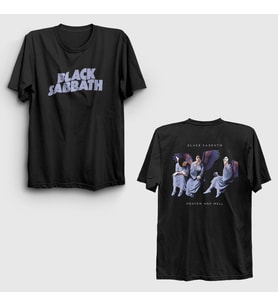 Presmono Unisex Siyah Hh V2 Black Sabbath Sırt Baskılı T-Shirt 516997tt