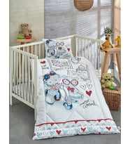 Komfort Home Ranforce Bebek Yorgan Seti %100 Pamuk / V24 (Çok Renkli)