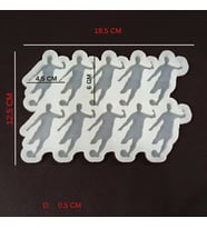 EPOKSİ REÇİNE SİLİKON KALIP ÇOKLU FUTBOLCU FİGÜR ANAHTARLIK MAGNET KALIBI  1. KALİTE HB13065-0008 (Beyaz)