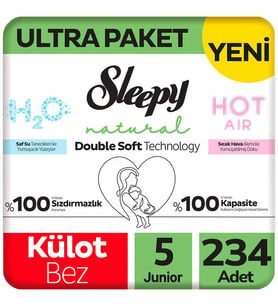 Sleepy 5 Beden Külot Bez Natural Double Soft Ultra Paket 78x3 234 Adet