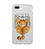 Iphone 7 Plus / 8 Plus Uyumlu Garfield Desenli Şeffaf Telefon Kılıfı