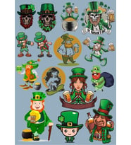 İrlandalı Sticker Set-3 17 Parça Telefon, Tablet, Defter, Laptop Sticker