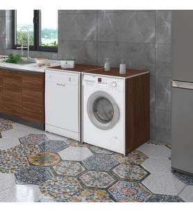 Kenzlife çamaşır&kurutma&bulaşık makinesi dolabı naumkare cvz 90*140*60 kapaksız arkalıksız (Karışık)